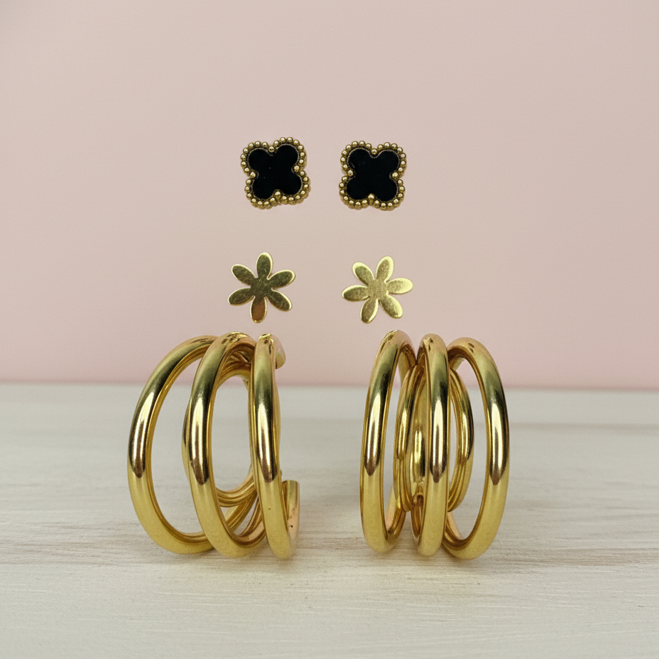 Chic Black and Gold Stack